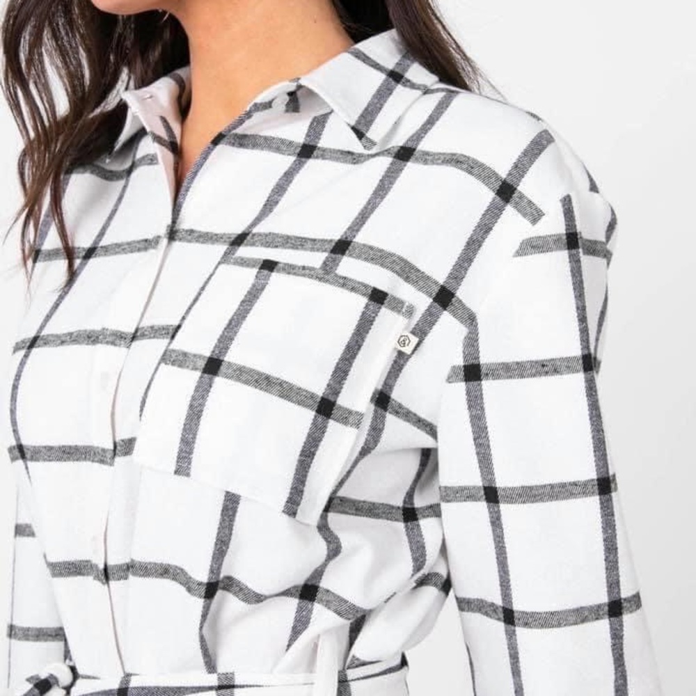 Flannel Shirt Dress - Picture 3 of 4